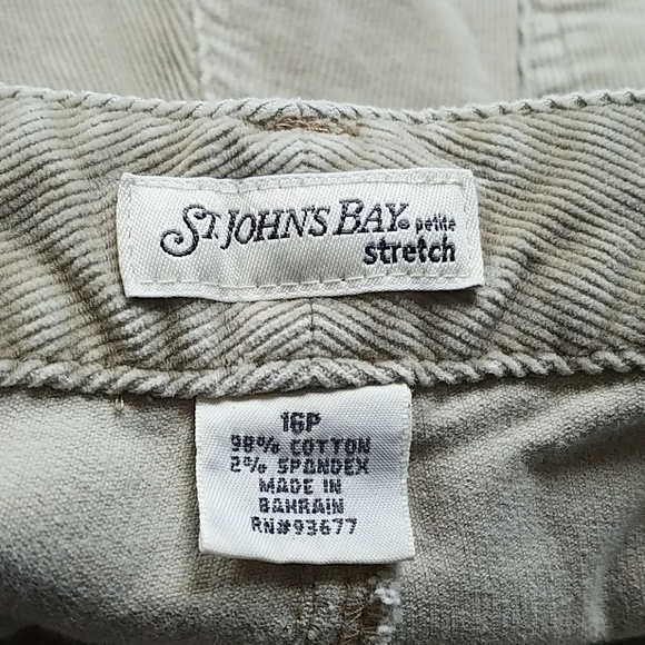 ST. JOHN'S BAY CORDUROY PANTS WITH STRETCH - Picture 3 of 3